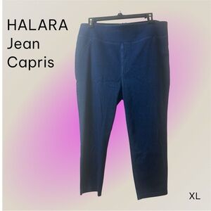 HALARA Dark Blue Jean Capris NWT XL